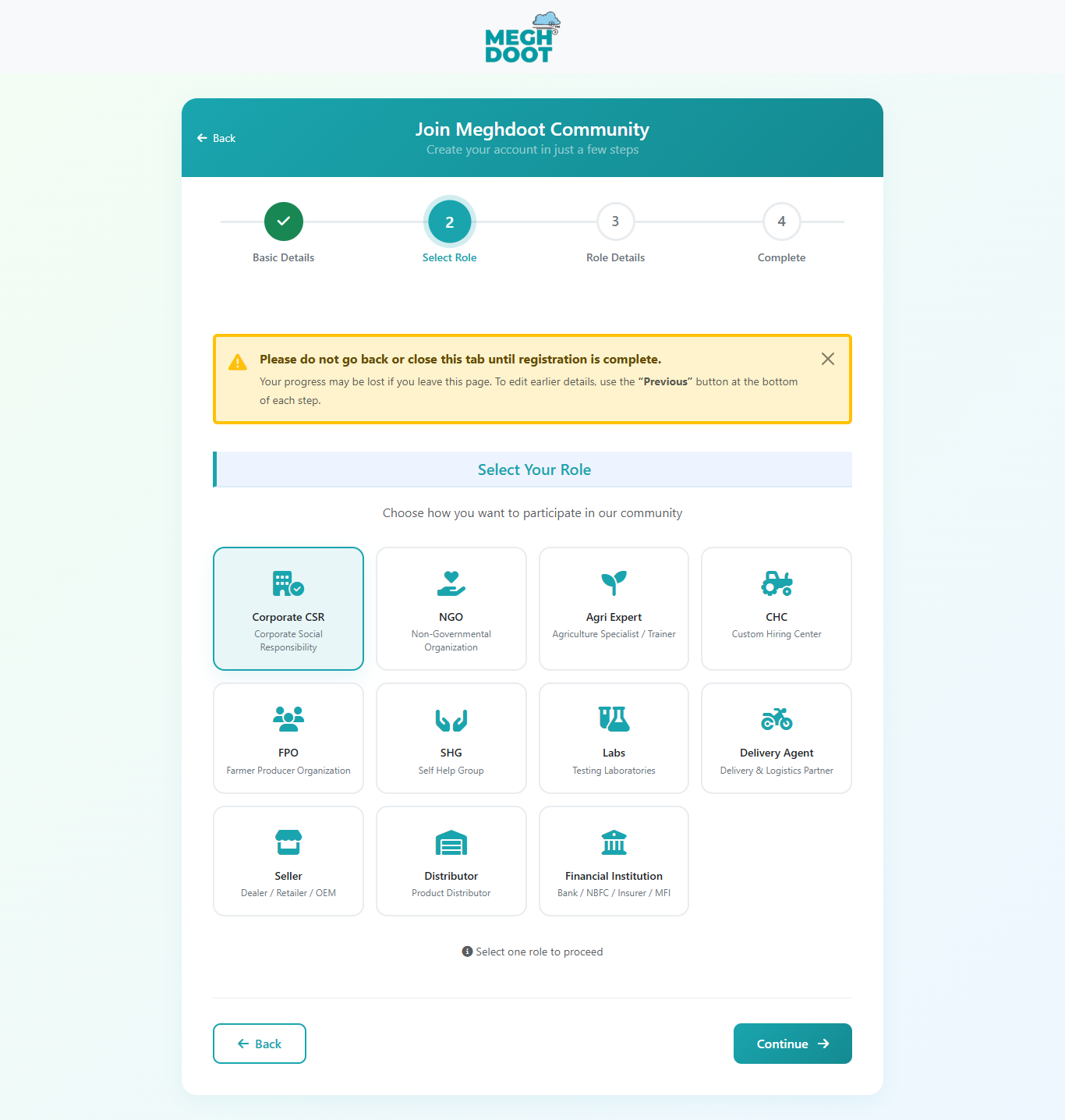Role grid screenshot