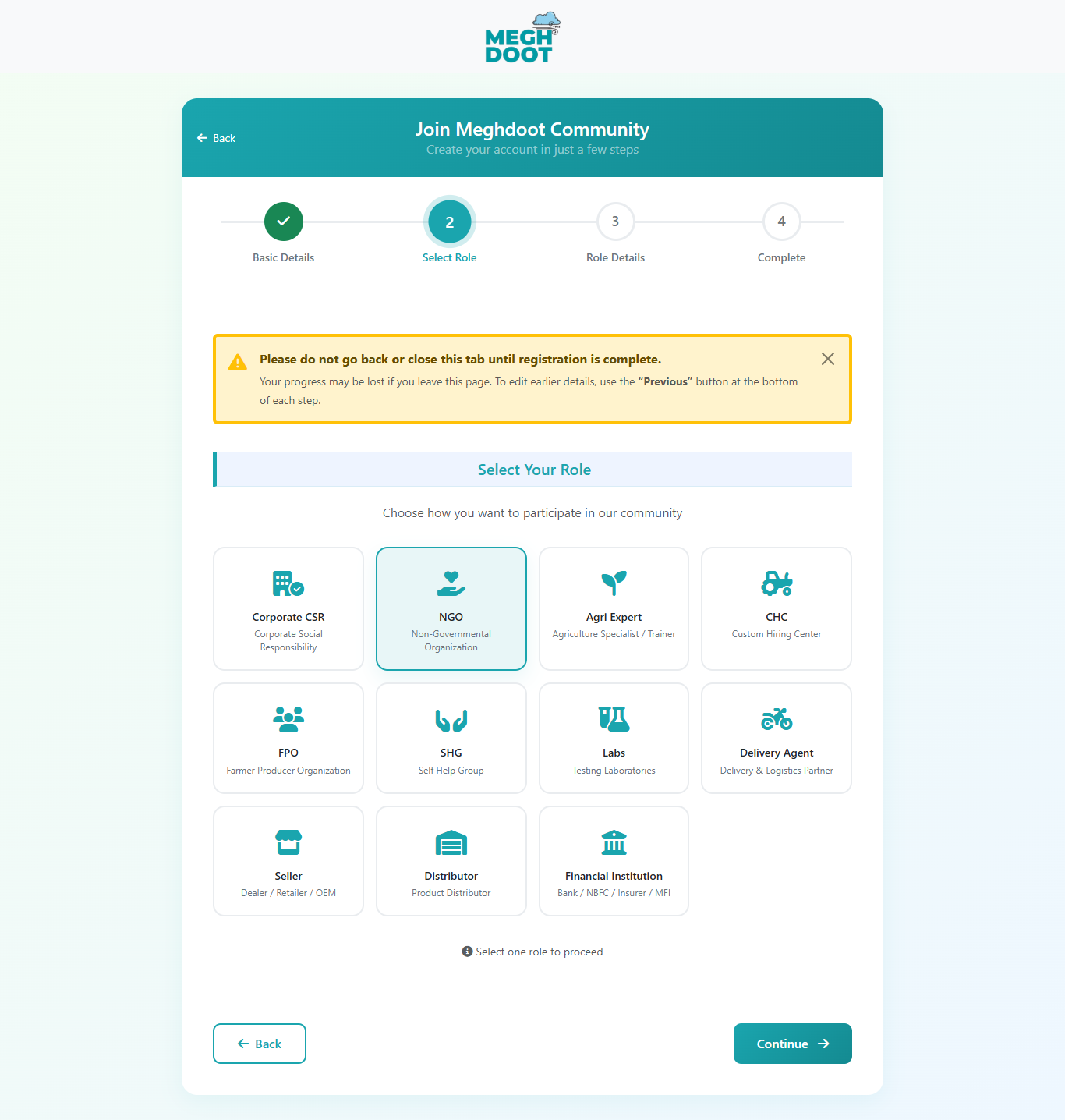 Role grid screenshot