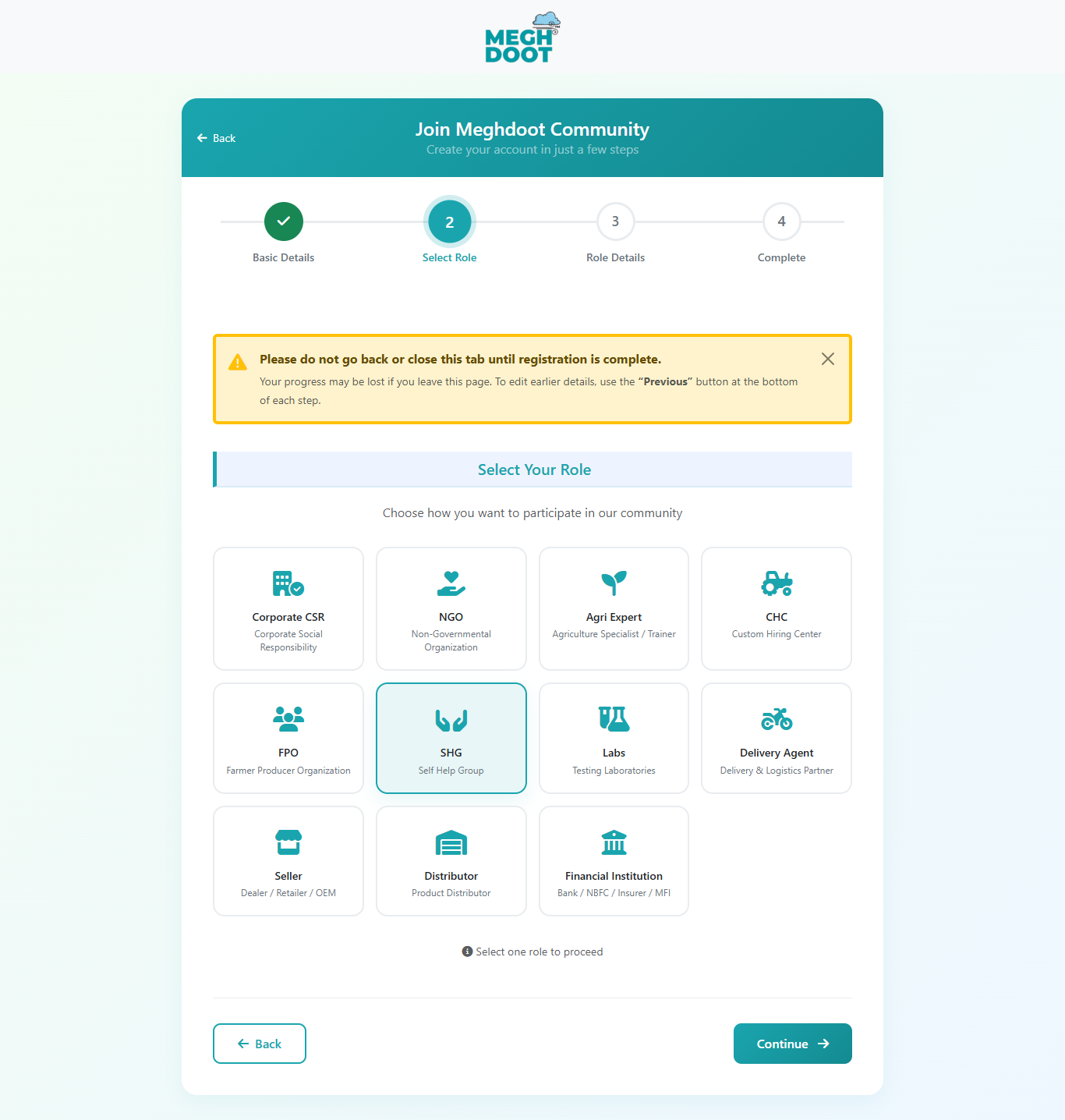 Role grid screenshot